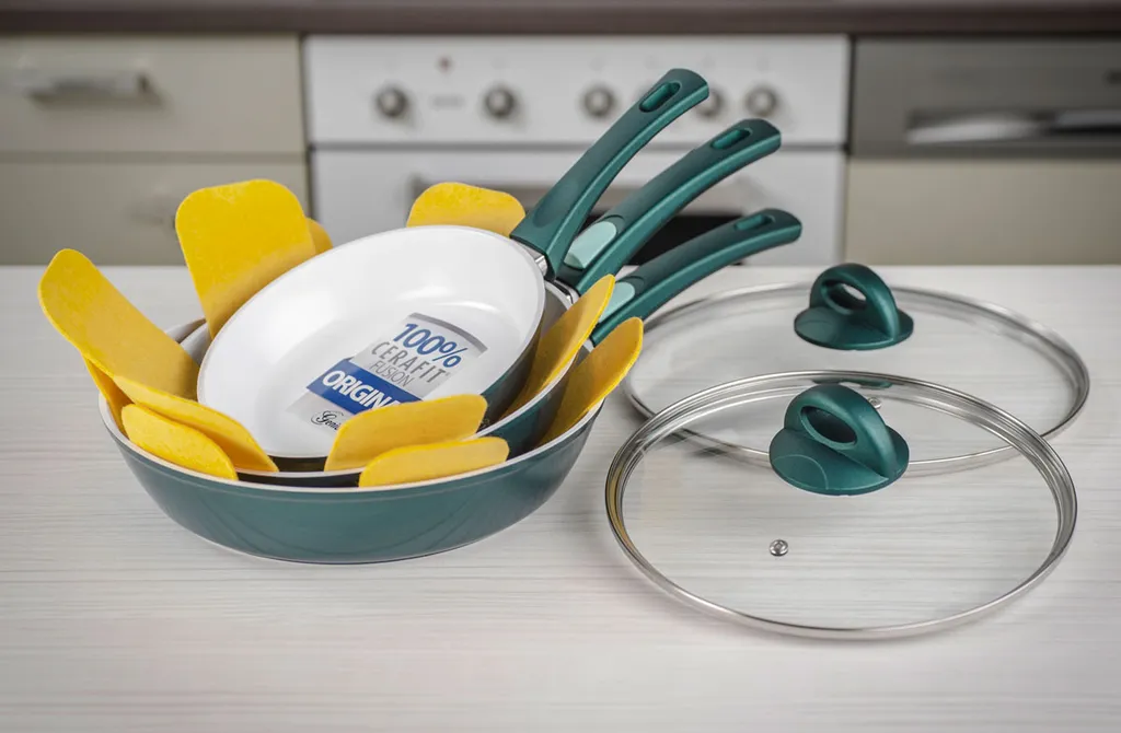 Genius Cerafit Fusion Bratpfannen-Set (7 Teile) Ø 20 Cm Ø 24 Cm Ø 28 Cm In Smaragdgrün Mit Antihaft-Beschichtung; A24055 – Bild 2