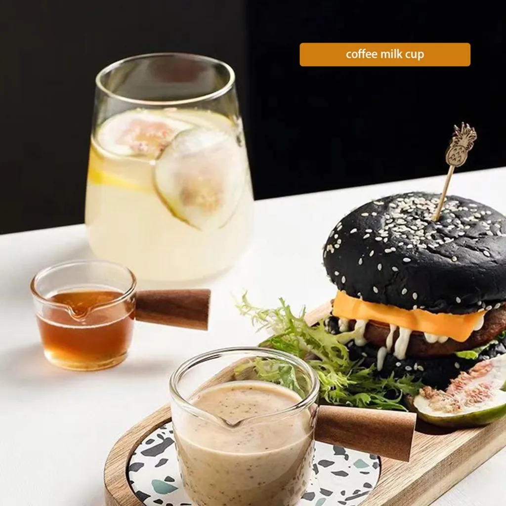 90ml Mini-Milchtopf Aus Glas, Saucenpfanne Mit Einzelnen Ausläufen, Milchbecher Für Westliches Restaurant Mini-Milchkännchen – Bild 2
