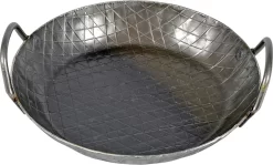 Turk 65930 Servierpfanne Aus Schmiedeeisen, 28 Cm, 2 Griffe, Grau (1 Stück)