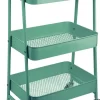 ONVAYA® Servierwagen Silvio | Beistellwagen | Mint | 30,5 X 45 X 77 Cm | 3 Fächer | Multifunktionswagen | Transportwagen | Allzweckwagen | Küchentrolley | Nischenregal