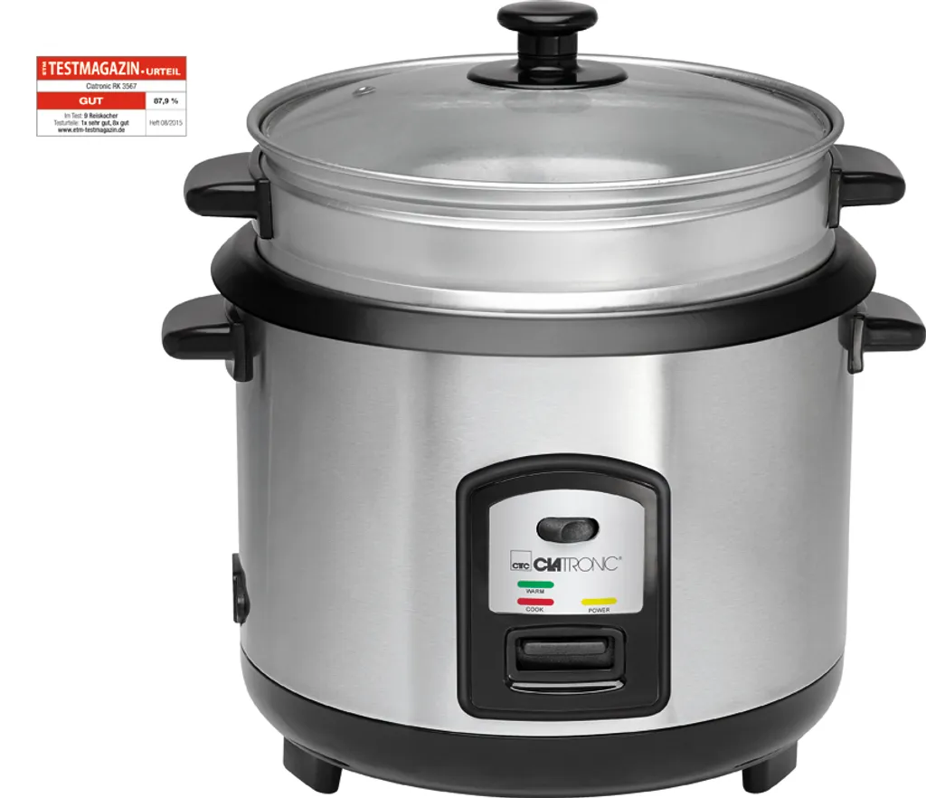Clatronic Reis-Kocher Multi-Kocher Dampf-Garer 700 W + Löffel RK 3567 – Bild 3