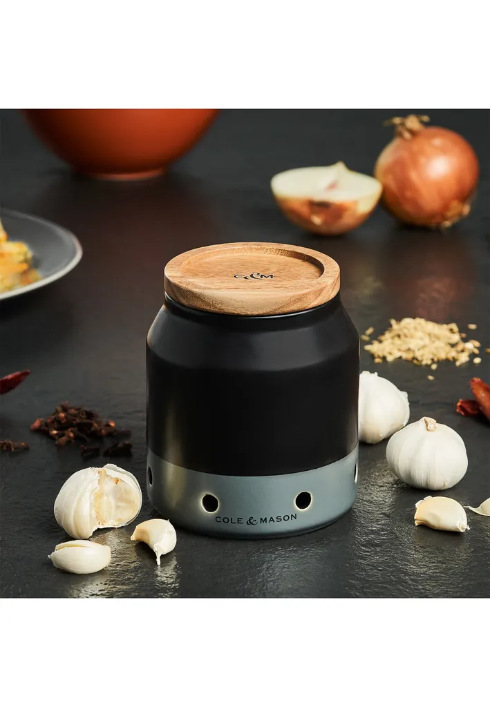 Cole & Mason Knoblauch Aufbewahrung Elmdon Aus Keramik Schwarz One Size – Bild 3