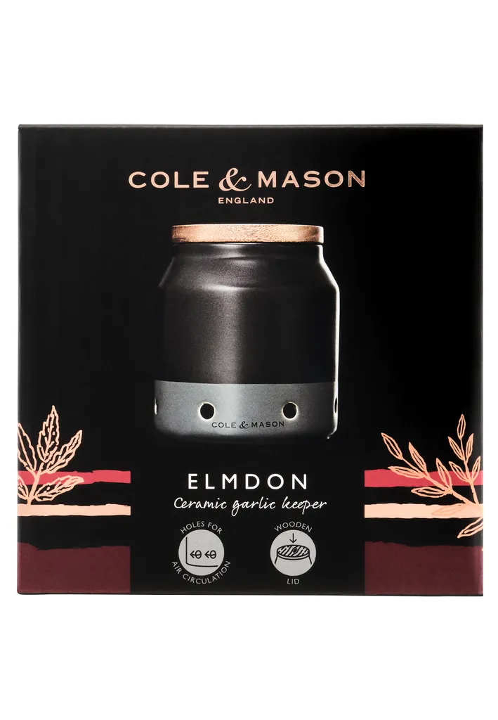 Cole & Mason Knoblauch Aufbewahrung Elmdon Aus Keramik Schwarz One Size – Bild 2