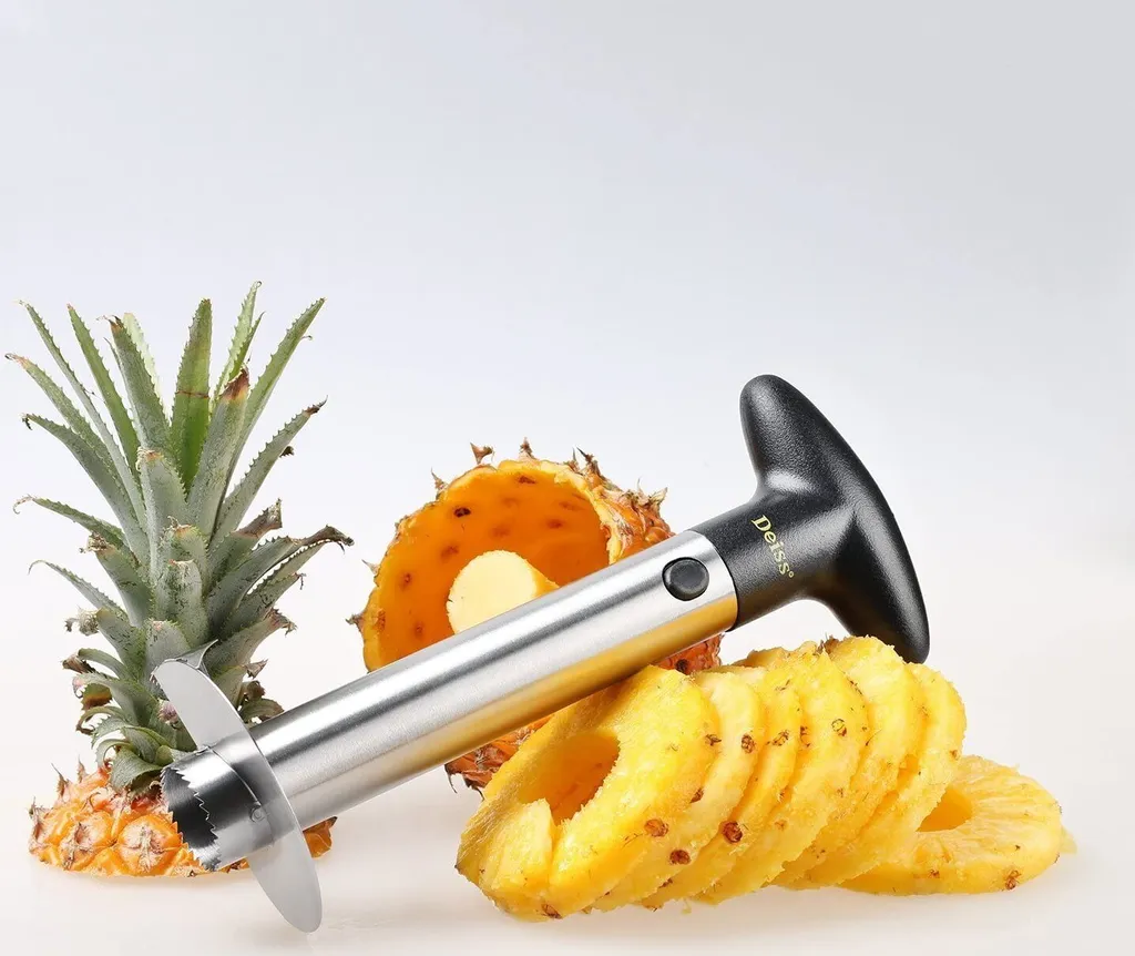 Deiss PRO Ananasschneider - 2 In 1 Edelstahl Ananasschneider & Schäler - Macht Die Perfekten Ananas Ringe Ohne Eine Sauerei - Spülmaschinenfest – Bild 7