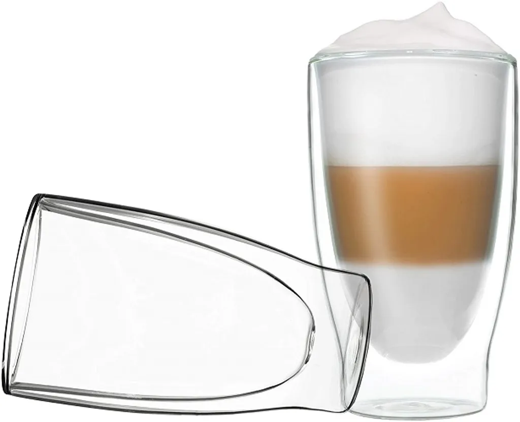 Duos 2x 310ml Doppelwand Latte Macchiato Thermogläser - Set Mit Schwebe-Effekt, Auch Für Tee, Eistee, Säfte, Wasser, Cola, Cocktails Geeignet, DUOS By Feelino – Bild 3