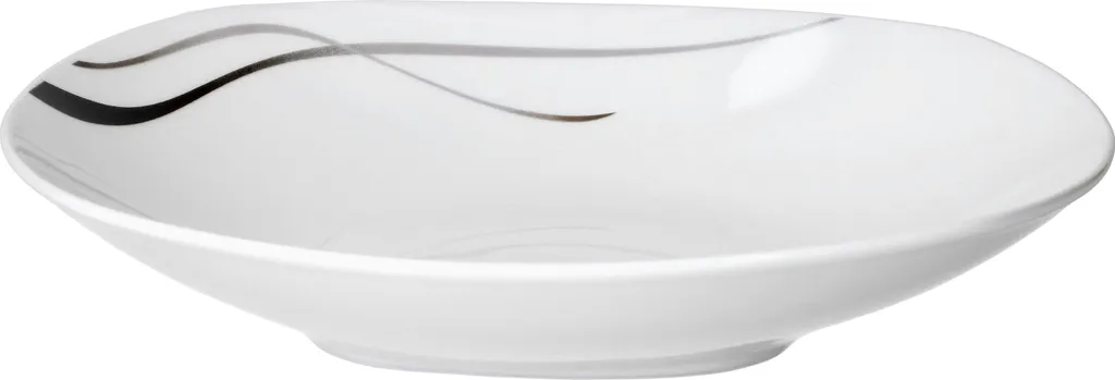 Van Well Kombiservice Silver Night 62-tlg 6 Personen, Tafel + Kaffee + Zubehör, Linien-Dekor – Bild 5