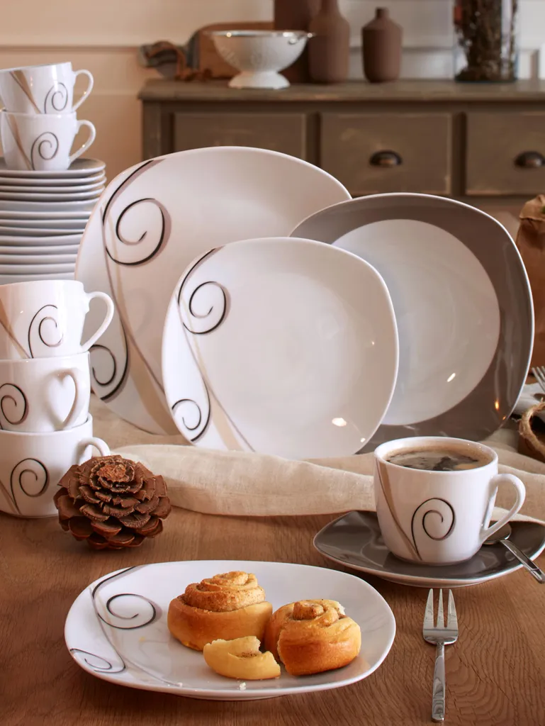 Van Well 18tlg. Kaffeeservice Porzellan Weiß 18 Tlg. – Bild 7