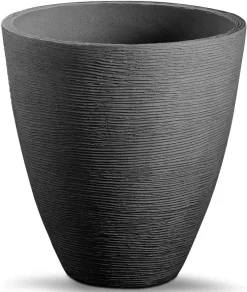 Rillentopf "L" Rund 42cm - Farbe: Anthrazit