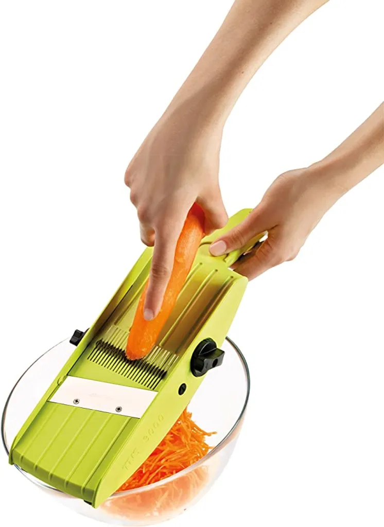 TNS-3000 Hellblau-schwarz Gemüsehobel / Vegetable Slicer "ALL IN ONE" Das Original – Bild 2