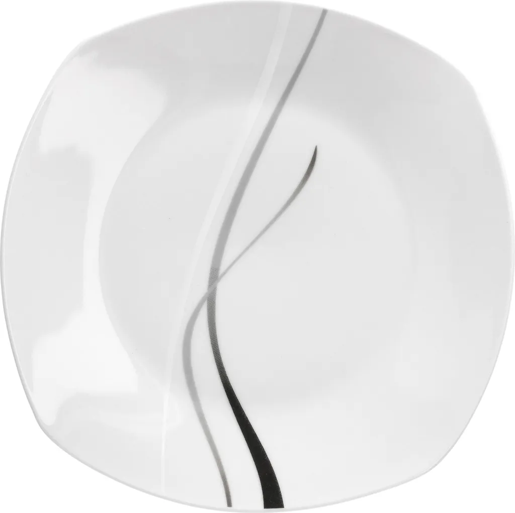 Van Well Kombiservice Silver Night 62-tlg 6 Personen, Tafel + Kaffee + Zubehör, Linien-Dekor – Bild 6