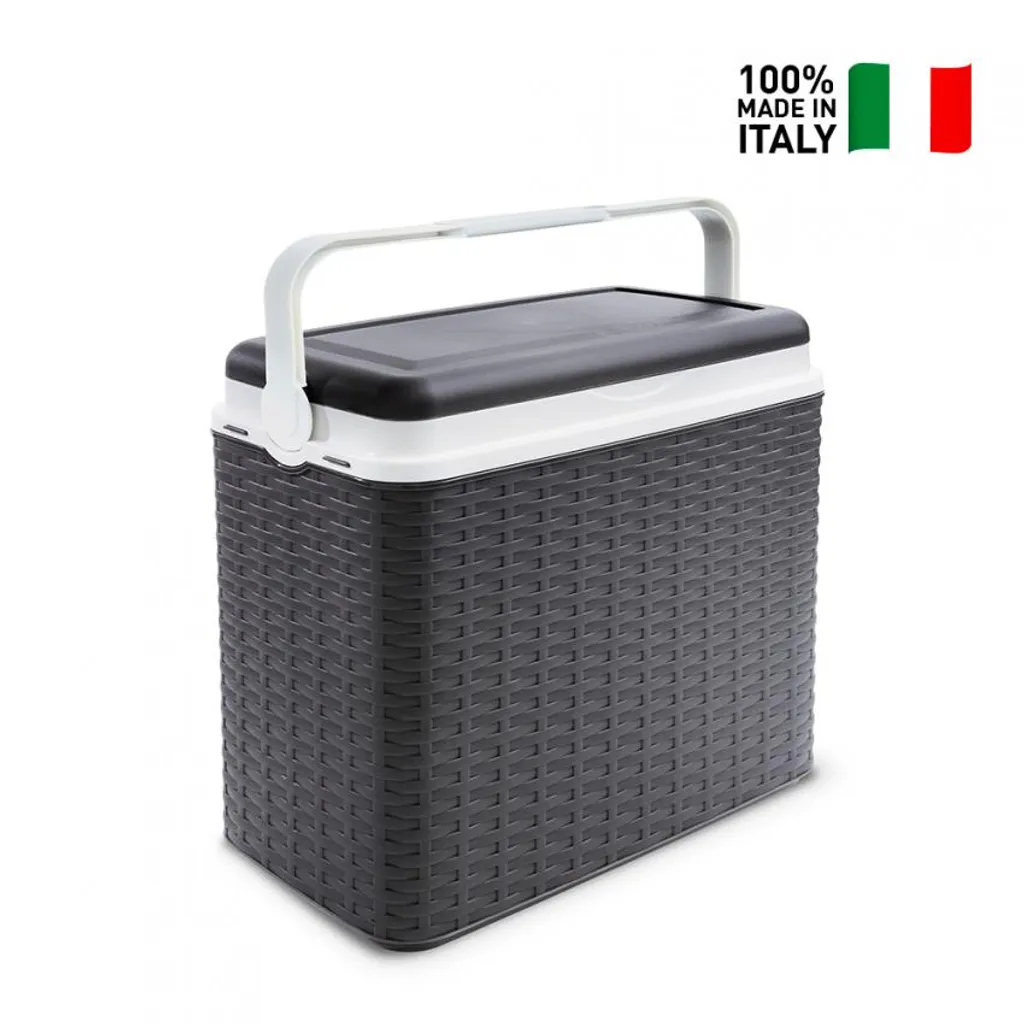 H-Line Kühlbox 24L Rattan Anthrazit 8951 – Bild 4