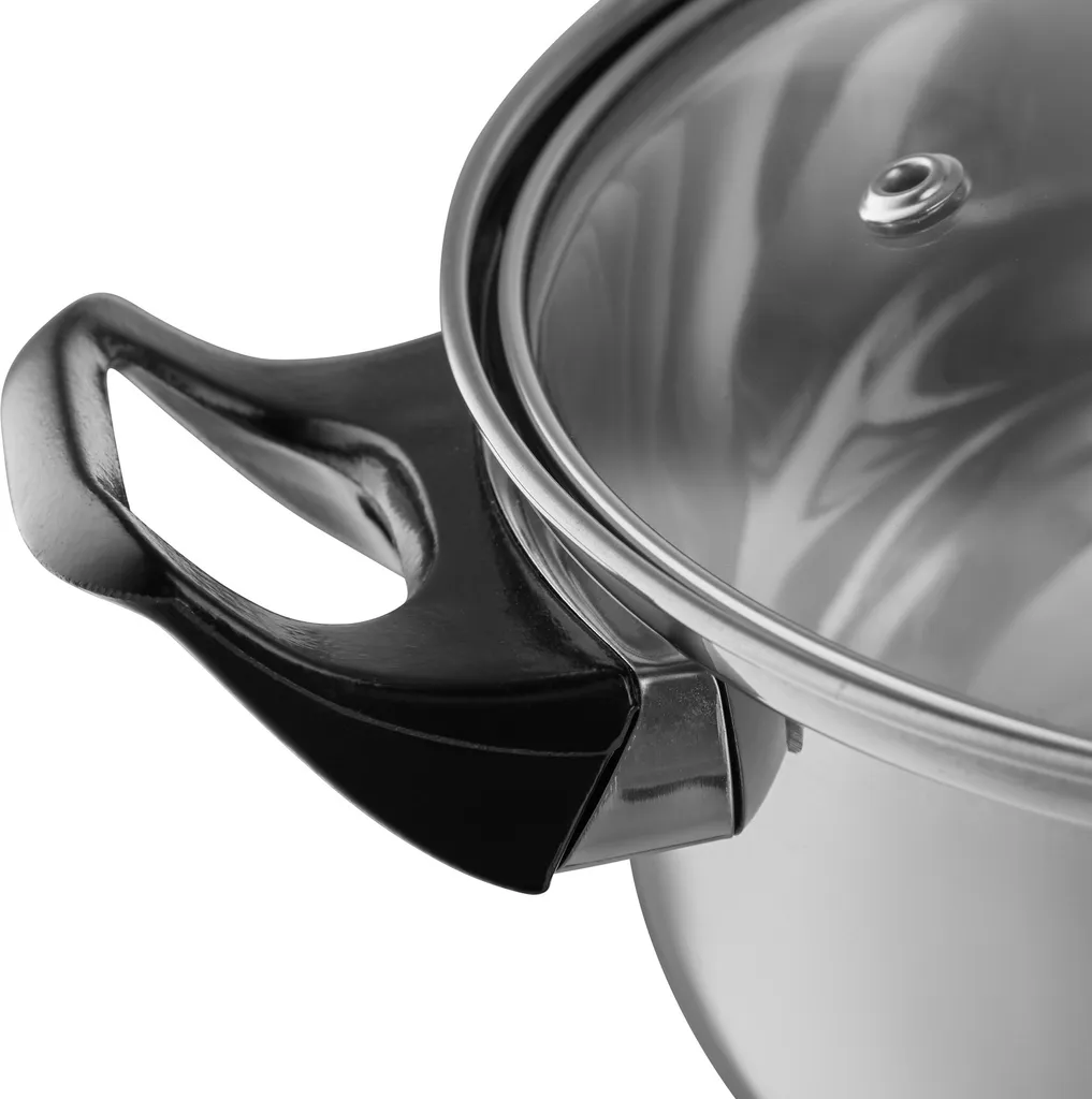 Tectake Topfset Aus Edelstahl Mit Glasdeckeln 12-tlg. - Silber – Bild 8