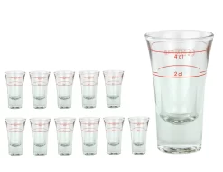 12er Set Schnapsgläser Stamper Dublino 2cl + 4cl