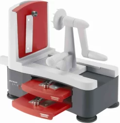 Westmark 113-32260 Gemüseschneidemaschine SPIROMAT, Rot/weiß/grau (1 Stück)