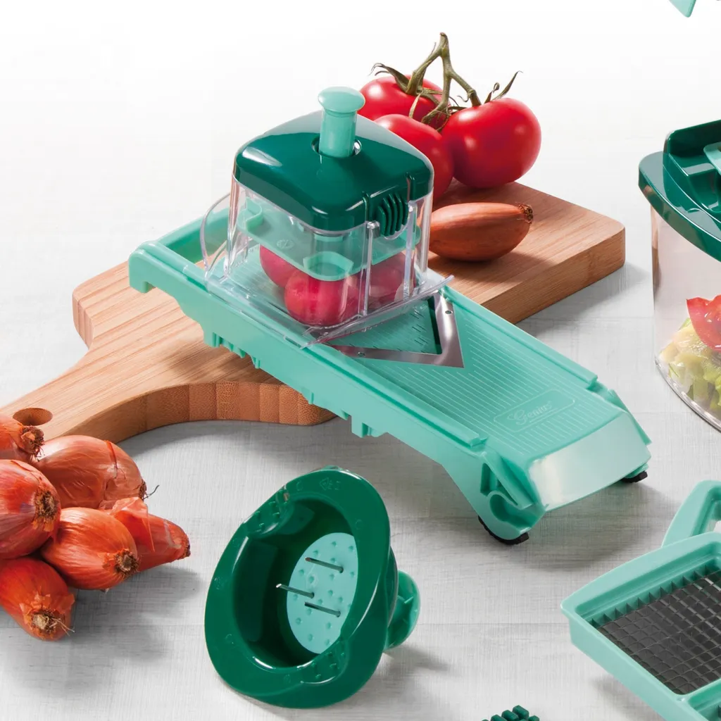 Genius Gemüseschneider Nicer Dicer Fusion Slicer Verstellbarer Gemüsehobel; A33680 – Bild 2