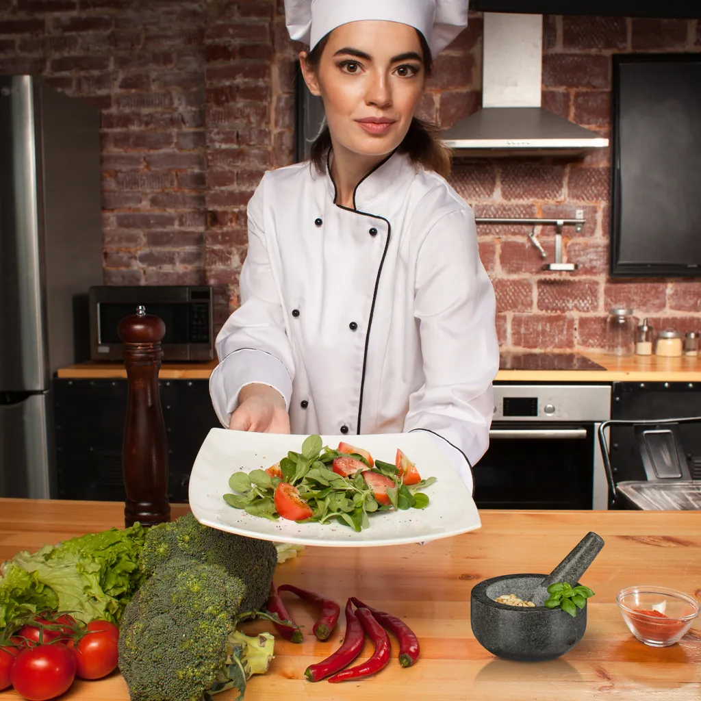 Relaxdays Granit Mörser Mit Stößel 16 Cm – Bild 2