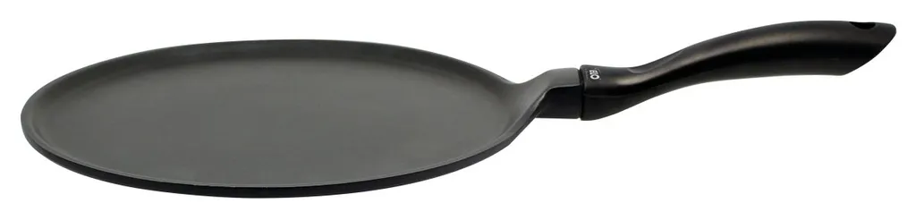 ELO Crepepfanne Ø 28 Cm ALUCAST, Pfanne Aus Energiesparendem Aluminiumguss Mit Antihaftbeschichtung, Pfanne Für Ceran-, Gas-, Elektro-, Induktionsherde - Spülmaschinengeeignet, Farbe: Schwarz