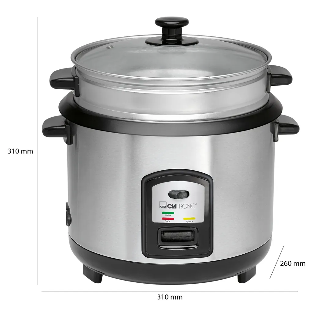 Clatronic Reis-Kocher Multi-Kocher Dampf-Garer 700 W + Löffel RK 3567 – Bild 8