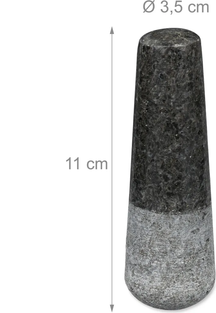 Relaxdays Granit Mörser Mit Stößel Klein – Bild 5