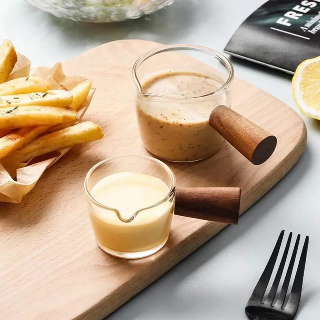 90ml Mini-Milchtopf Aus Glas, Saucenpfanne Mit Einzelnen Ausläufen, Milchbecher Für Westliches Restaurant Mini-Milchkännchen – Bild 3