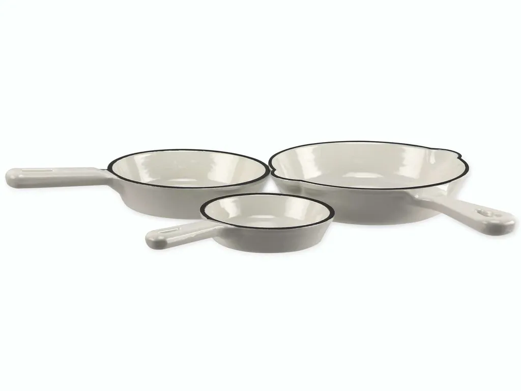Kochchef Gusseisen Pfanne 3er Set In Verschiedenen Größen, Ø9,9 Cm, Ø12,7 Cm, Ø 15,5 Cm Pfannenset Pfannen Sind Induktionsgeeignet, Backofengeeignet Bis Max. 200° – Bild 6