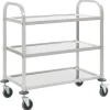 VidaXL 3-Stufiger Servierwagen 95x45x83,5 Cm Edelstahl