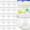 24er Set Weck Gläser 580ml Tulpengläser 1/2L Mit 24 Glasdeckeln Inkl. Gelierzauber Rezeptheft