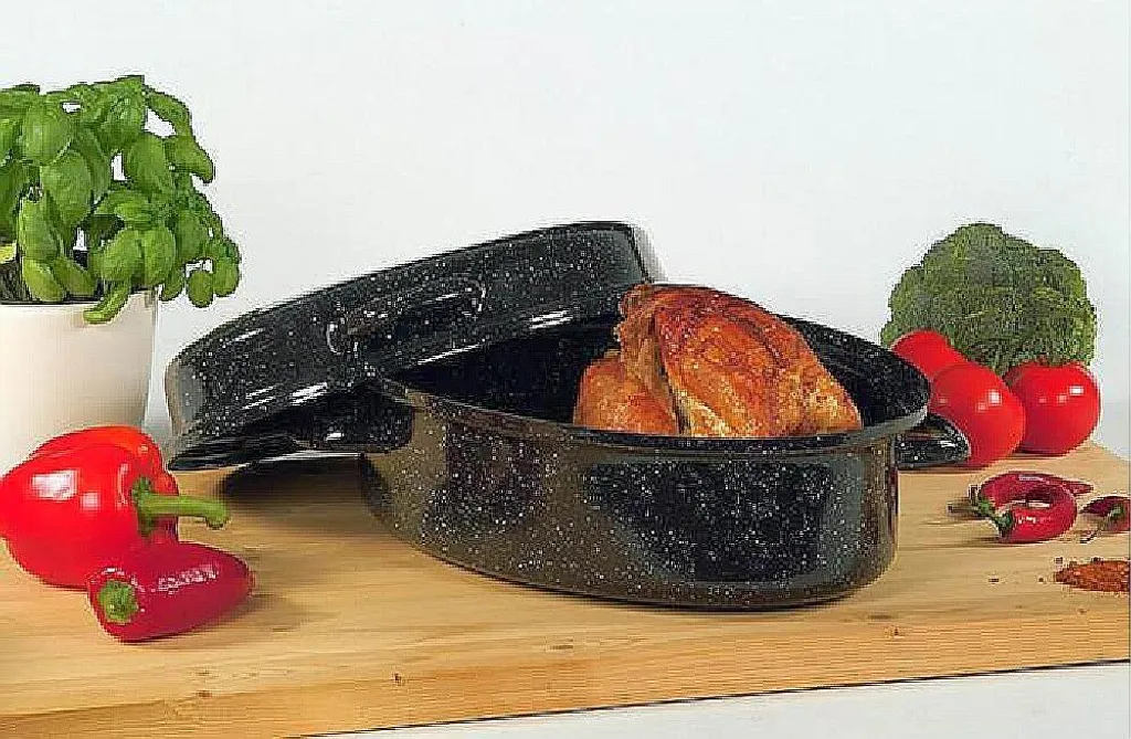 Krüger Gänsebräter Oval Aus Stahlemaille Fassung 10.2 Liter 42cm – Bild 3