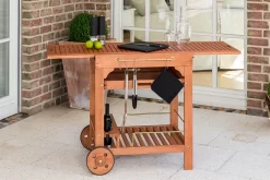 Merxx Servierwagen, Eukalyptusholz Geölt/natur - Maße: 50 X 70 X 84; 25906-011