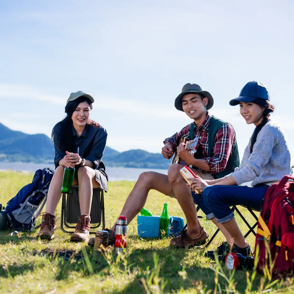 Relaxdays Campinghocker Mit Kühltasche – Bild 5