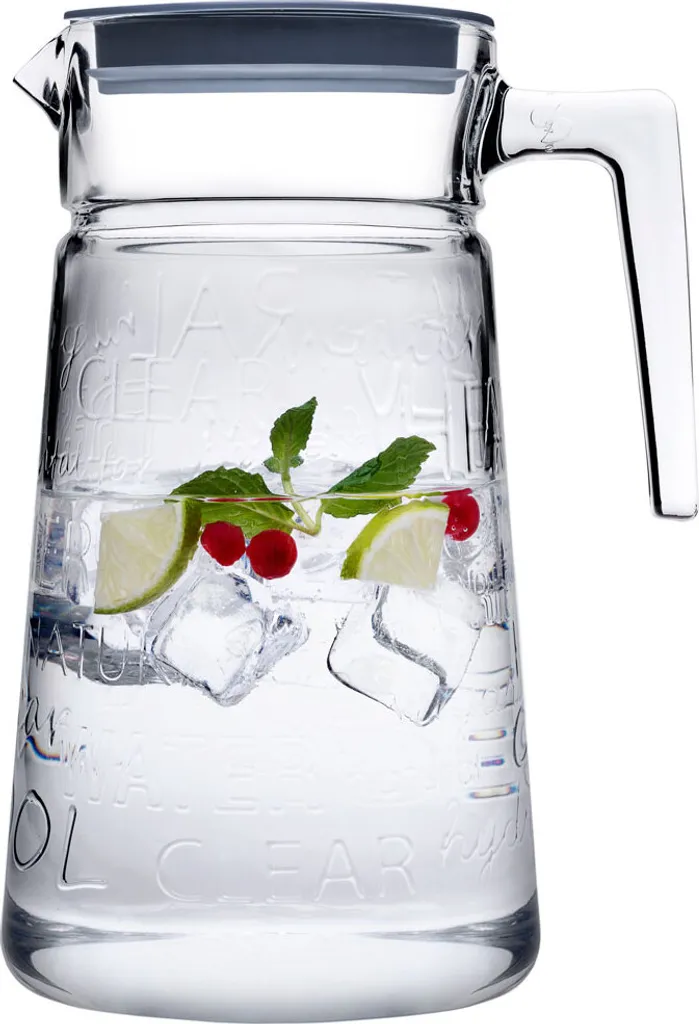 Pasabahce Glaskaraffe Krug Mit Deckel Saftkrug Wasserkrug 2L Kanne Wasser Saft City Pop