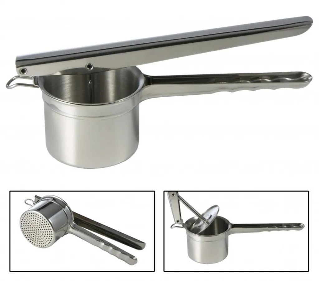 EDELSTAHL Kartoffelpresse Presse Gemüsepresse Für Spätzle Pasta Spaghetti-Eis – Bild 5