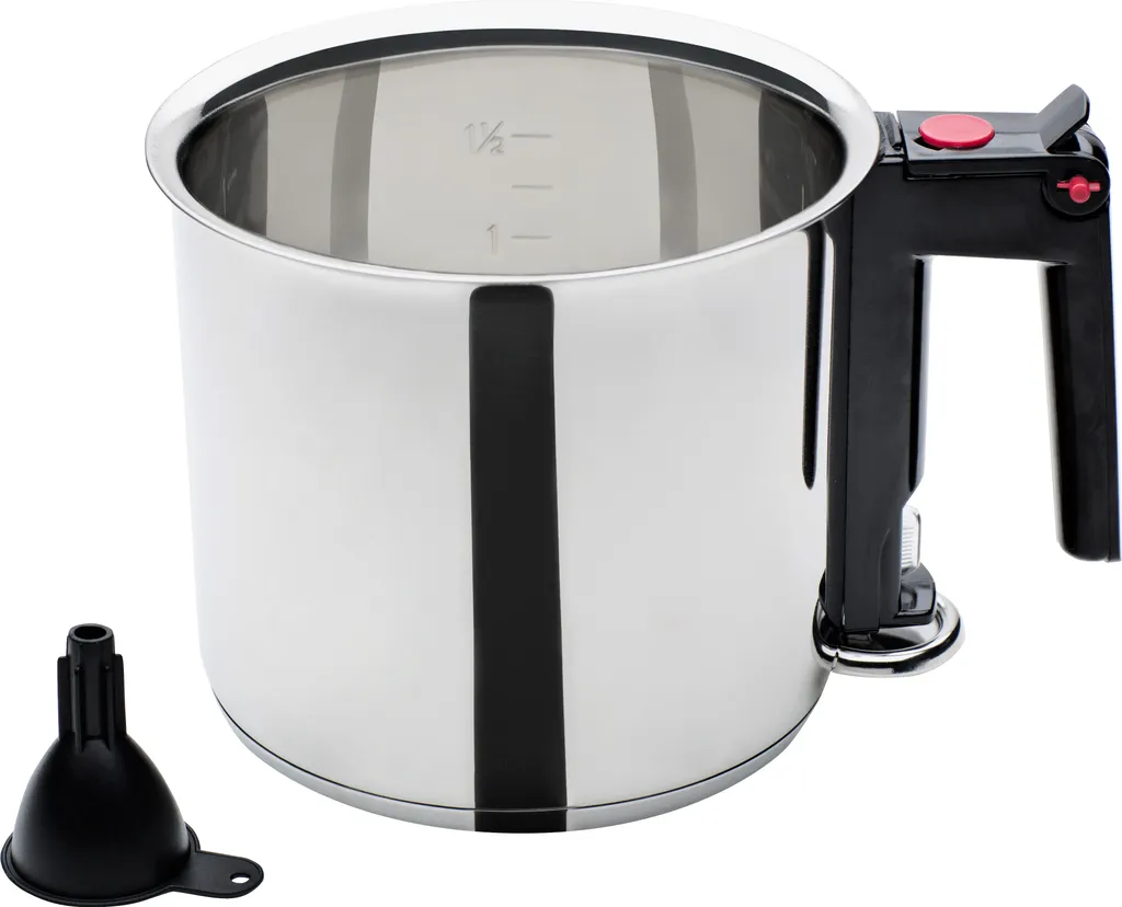 GSW Simmertopf 16cm, Edelstahl, Kunststoff, Simmertopf ø Ca. 16 X H 15,0cm / Einfülltrichter