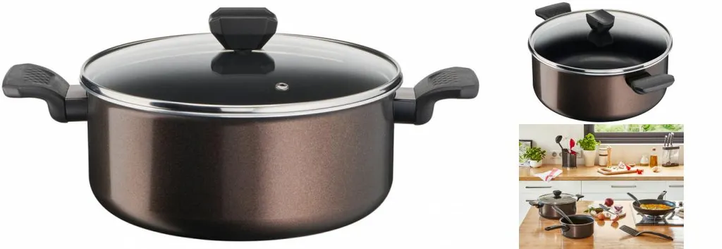 Tefal Easy Cook & Clean Kochtopf, 24 Cm (4,7 L) + Deckel, Für Alle Herdarten Außer Induktion B5544602 – Bild 4