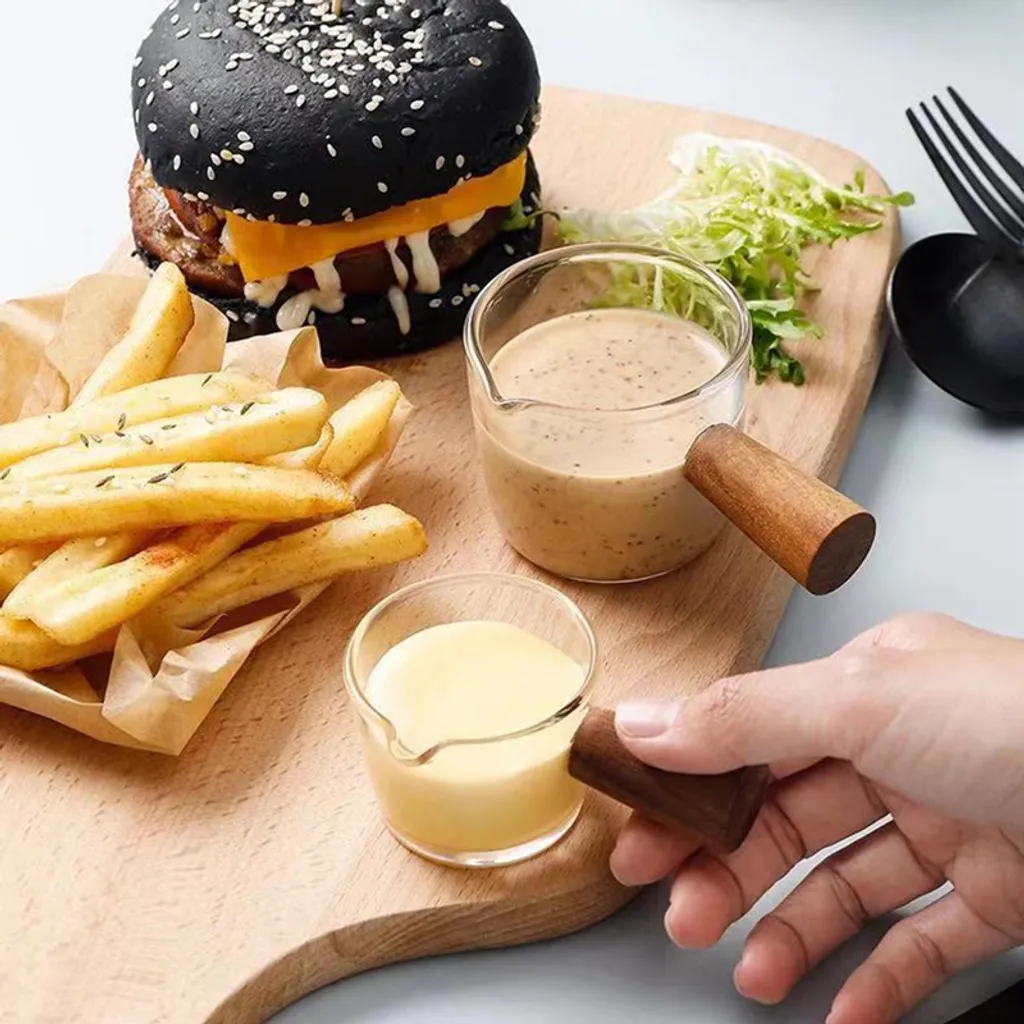 90ml Mini-Milchtopf Aus Glas, Saucenpfanne Mit Einzelnen Ausläufen, Milchbecher Für Westliches Restaurant Mini-Milchkännchen – Bild 5