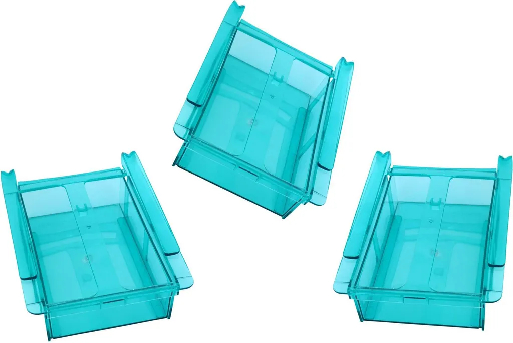 GOURMETmaxx Klemm-Schublade Für Kühlschrank, 3er-Set Schublade Klemm Kühlschrank GOURMETmaxx Zusatzfach Gemüsefach 3er-Set Ordnung – Bild 15
