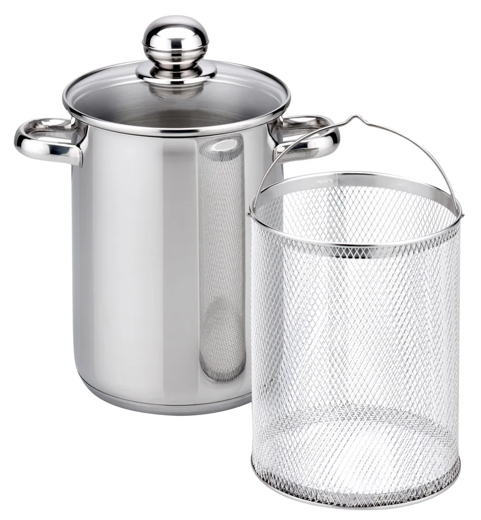 GSW Spargel- Und Spaghettitopf 16 Cm Mit Glasdeckel, 643160, Edelstahl Rostfrei, Ca. 4,2 L – Bild 4