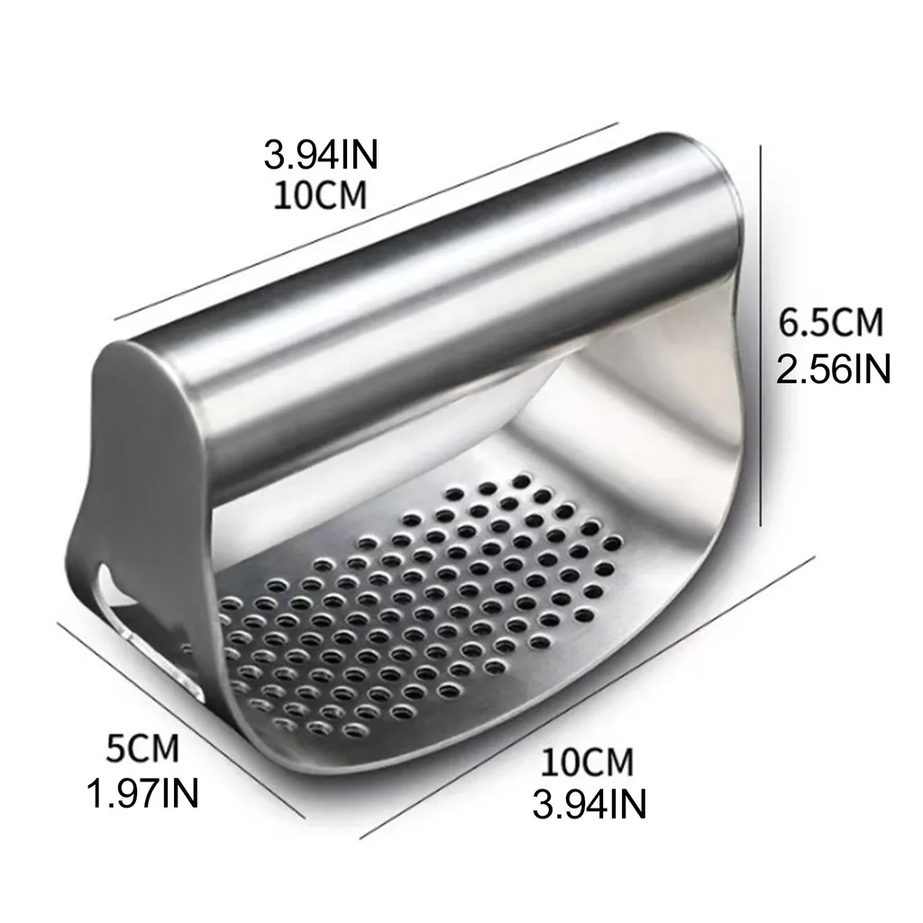 Knoblauch Ingwer Presse, Knoblauchpresse, Crusher Squeezer Stampfer 430 Edelstahl Crusher Squeezer Für Knoblauch Ingwer – Bild 2