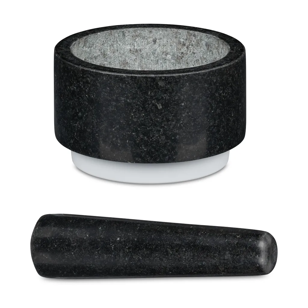 Relaxdays Granit Mörser Mit Stößel Rutschfest – Bild 9