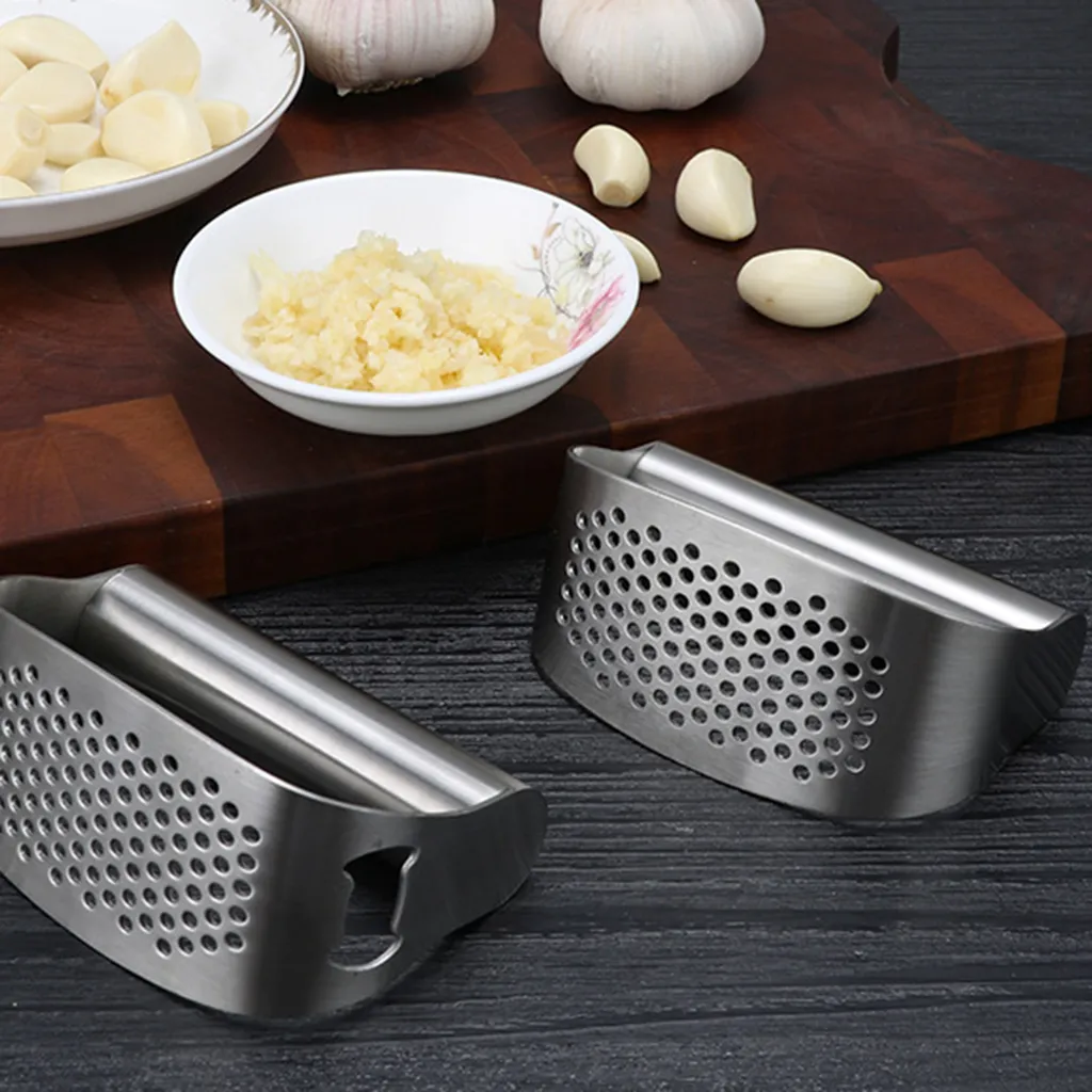 Knoblauch Ingwer Presse, Knoblauchpresse, Crusher Squeezer Stampfer 430 Edelstahl Crusher Squeezer Für Knoblauch Ingwer – Bild 8