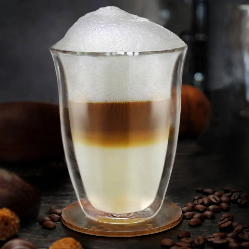 Creano Doppelwandige Gläser 250ml „DG-V“, 2er Set, Thermoglas Doppelwandig Aus Borosilikatglas, Kaffeegläser, Teegläser, Latte Gläser, Doppelwandgläser – Bild 7