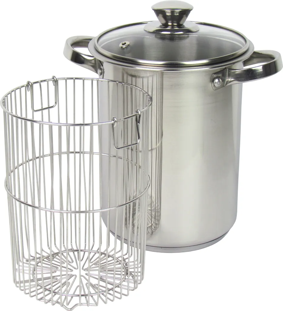 Edelstahl Spargeltopf Mit Siebeinsatz Und Glasdeckel Fassungsvermögen 3,9ltr. Für Alle Herdarten Und Induktion Inkl. Einem Gratis Spargelschäler – Bild 5