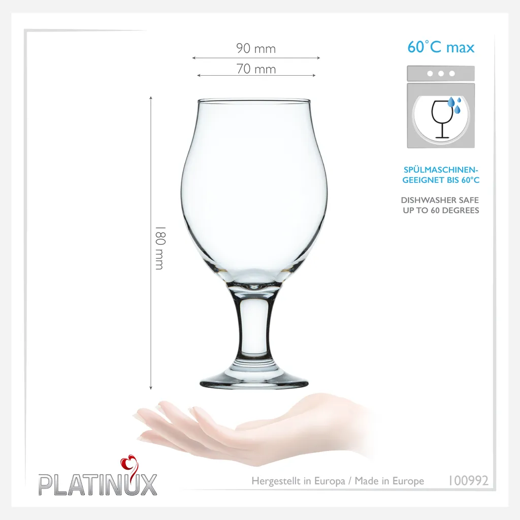 Biertulpen Biergläser Set 6 Teilig 500ml (max. 560ml) Pilsgläser Tulpe – Bild 3