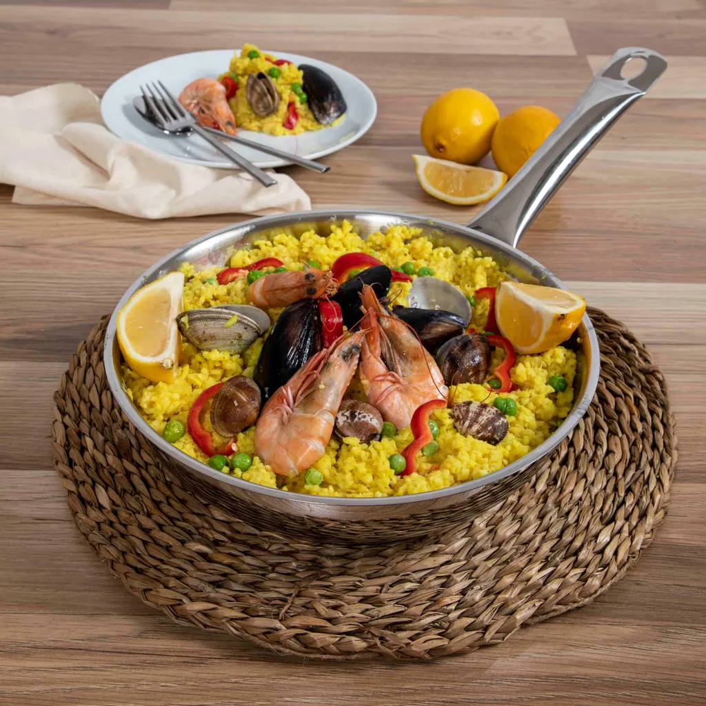 Serenk Modernist Pfanne, Bratpfanne, Edelstahlpfanne, Für Alle Herdarten, Auch Induktion, Spülmaschinenfest, Stielpfannen, Silber, Ø 24 Cm - 1,5 Liter – Bild 7