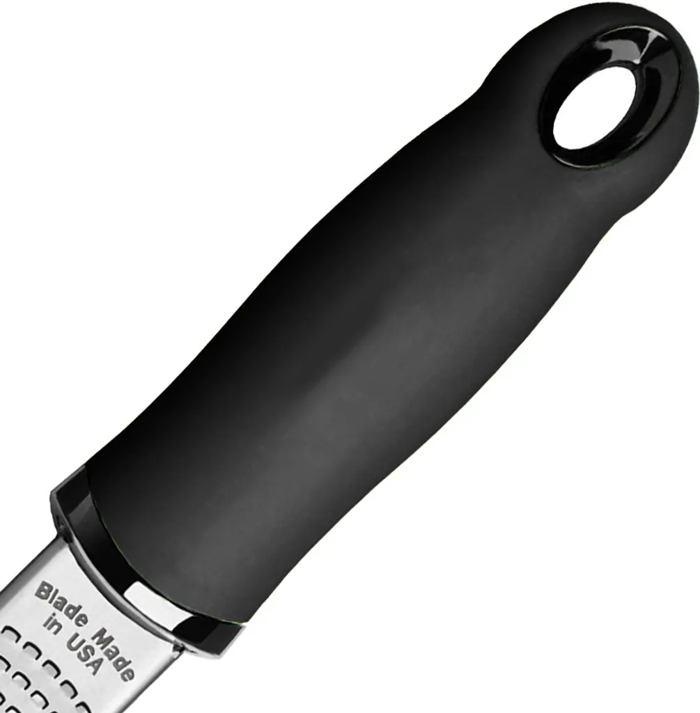 Premium Zester Reibe - Deine Hochwertige Parmesanreibe, Muskatnussreibe, Zitronenreibe, Ingwerreibe Mit Messerscharfen Edelstahl Klingen Und Holzgriff