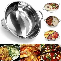 Universaltopf Hot Pot Topf Suppentopf Doppelseitig, Suppen Kochgeschirr, Zwei Geschmack 28*8cm