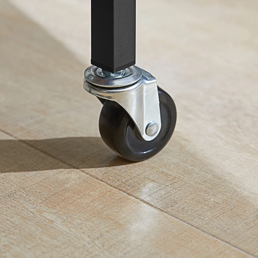 SoBuy FKW112-PF Küchenwagen Servierwagen Küchenregal Kücheninsel Flurschrank Sideboard Beistelltisch Rollwagen Industrie-Design BHT Ca.: 100x93x45cm – Bild 9