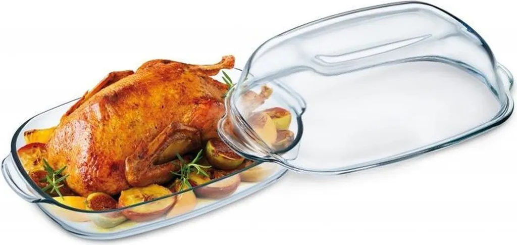 Simax Geflügelbräter Borosilikatglas Bräter Backofenform 8.0l – Bild 3