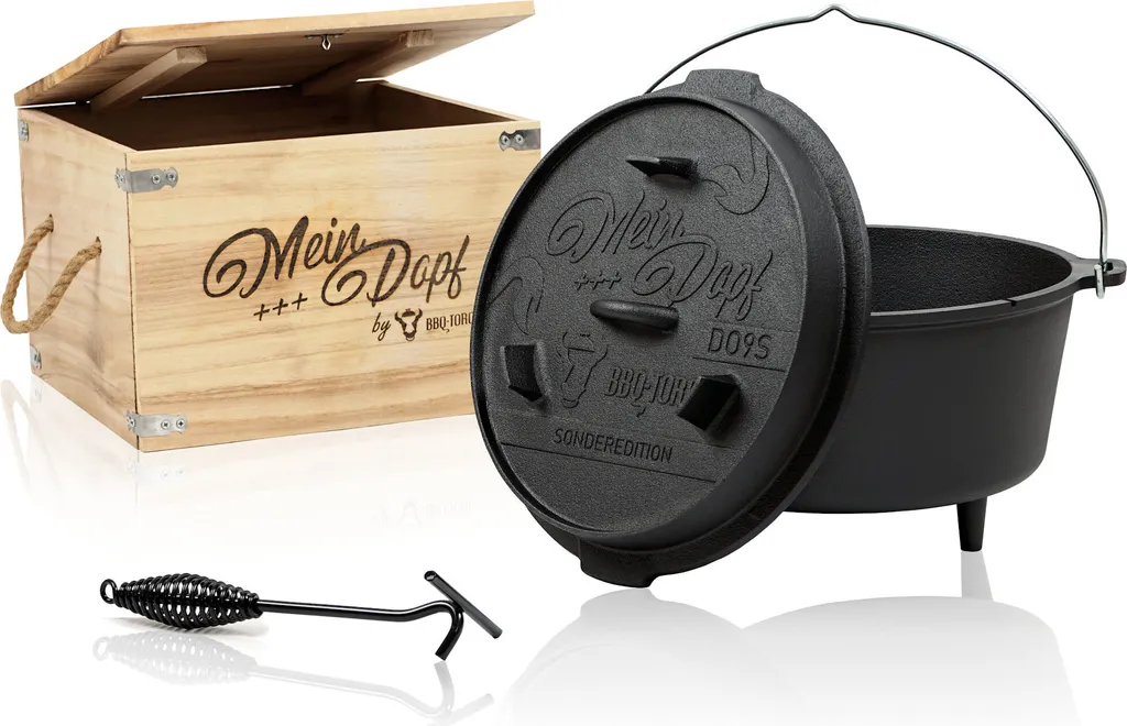 BBQ-Toro Dutch Oven "Mein Dopf", 9,0 L Sonderedition Inkl. Holzkiste – Bild 2