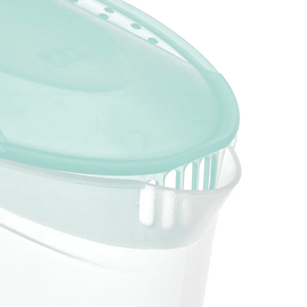 Premium Saftkanne, 2 Liter Fassungsvermögen, Mit Vielseitigem Deckel Und Integrierter Maßeinteilung Für Kalte Getränke Wie Saft, Eistee, Wasserkaraffe Aus Kunststoff – Bild 2